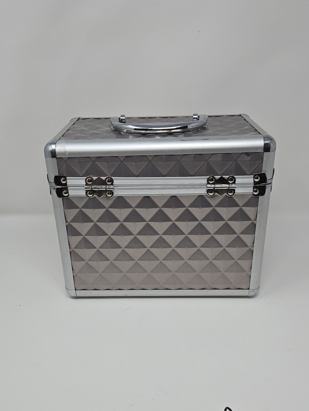 Compact Silver Gray Storage Case with Secure Lock - Picture 2 of 7